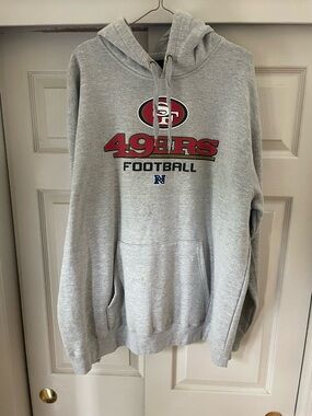 San Francisco 49ers Gray Pullover Hoodie - Team Logo